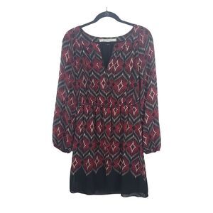 Max Studio Dress Large Womens V Neck Midi Pullover Long Sleeve Lined Casual‎